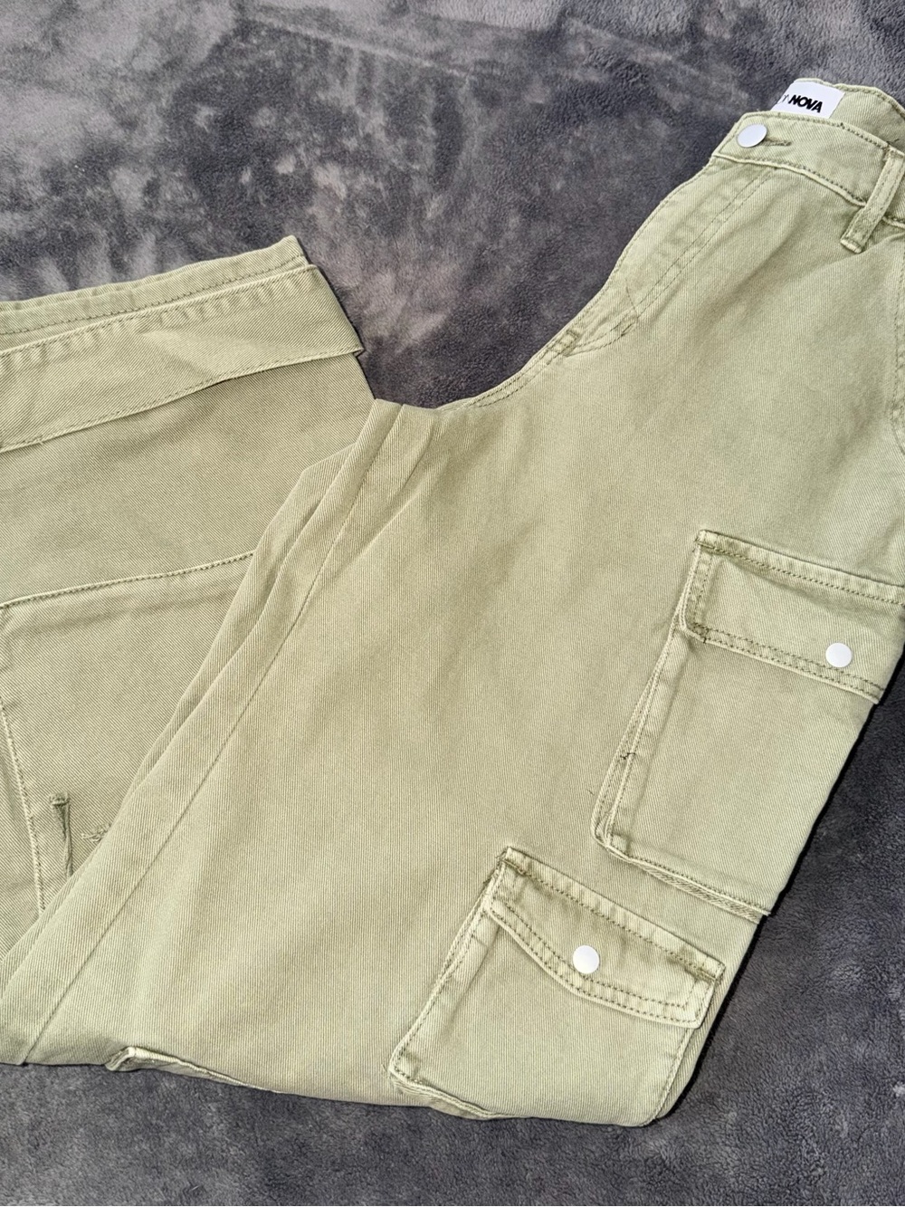 Fashion Nova Hit The Town Washed Cargo Pant -
Sage